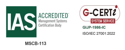 IAS認定、G-CERT ISO27001認証S